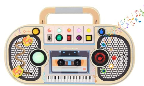 Baeroly Los juguetes Montessori son tablas de madera equipados con interruptores LED, grabadoras y telégrafos inalámbricos, para niños a partir de tres años
