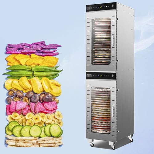 ZHJOPP Déshydrateur Alimentaire Professionnel, Machine de séchage de Viande 2400 W 30-90 °C, séchoir à Fruits à 40 Niveaux pour Viande séchée, Viande, Fruits, légumes (B)
