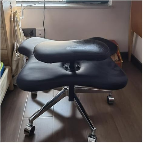 BüRostuhl mit Gekreuzten Meditationsstuhl fürs Büro, im Schneidersitz, kniend, ergonomisch, im Schneidersitz, moderner Hocker, Schreibtisch für zu Hause mit 5 Bremsrädern/Sitzen und Hocken o