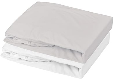 Mon P Dodo Set mit 1 ALESE PU + 1 Spannbettlaken, 70 x 140 cm, Weiß/Maus
