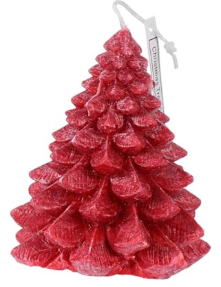 UTHCLO 1pezzi Candela Natale di Cera Fatta Mano Design Albero di Natale Aromaterapia Natalizia Oggetto Natalizio Creativo Candela Romantica Decorazione per Festival per Casa Ristorante