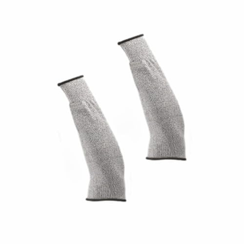 SEIWEI 2 Stück 36cm Schnittfeste Ärmel ohne Daumenloch, widerstandsfähig gegen Scheuern, Kratzer und Tierbisse, Level-5-Schutz für Gartenarbeit, Küche und Metallarbeiten für Männer und Frauen