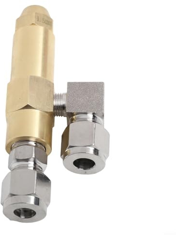 Jonikuper Boquilla de quemador de aceite residual para sistemas de caldera de doble sifón, boquilla atomizadora de combustible de latón y acero inoxidable con entrada de aceite de 1/8 pulgadas