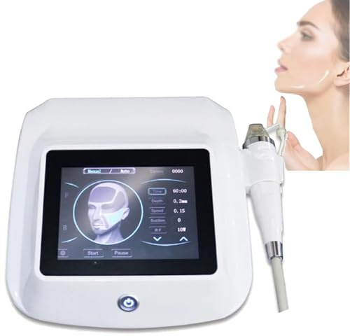 Professional Fractional Rf Microneedling Device, Equipped With 4 Needle Heads and 2 Handles, Facial Lifting Microneedle Skin Tightening Device for Facial Lifting and Anti-Aging.
