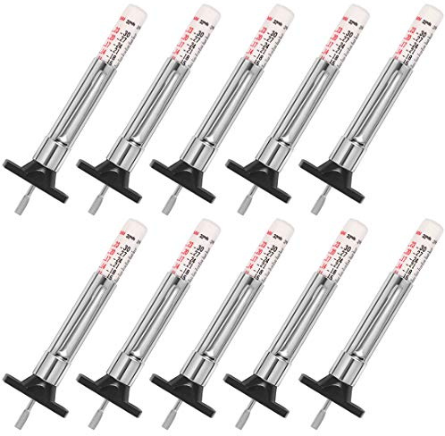 PROND Tire Tread Depth Gauge, Tread Depth Gauge, Tire Gauges, Color Coded Tire Depth Gauge, Tire Tread Gauge, Tire Tread Depth Accurate Measurement Tools (White Type - 10PCS)