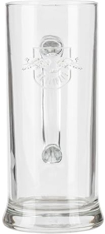 RB Leipzig Bierkrug - Relief - 0,5 l Bierseidel | Bierglas | Glas | RBL - Plus Lesezeichen Wir lieben Fußball