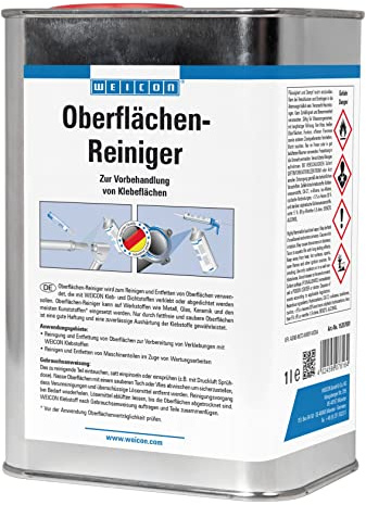 WEICON Oberflächen-Reiniger 1 L | Reiniger und Entfetter zur Vorbehandlung von Klebeflächen
