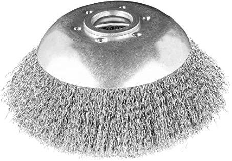 GRAPHITE Cepillo de alambre para amoladora de gasolina 150/200 x 25,4 mm, duro y suave, diámetro exterior 150/200 mm, orificio interior de 25,4 mm, para limpieza de adoquines (150 x 25,4 mm)