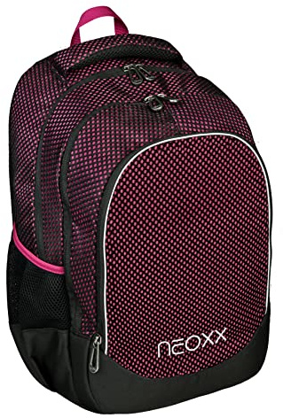 neoxx Fly Schulrucksack - Rucksack für die Schule, Leichter Schulranzen aus recycelten PET-Flaschen, Schultasche für Mädchen und Jungen (Crazy in Mesh)