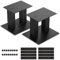 BQKOZFIN Universal Speaker Stands 1 Pair, Desktop Metal Monitor Audio Speaker Stands for Surround Sound & Book Shelf Speakers (Regular)
