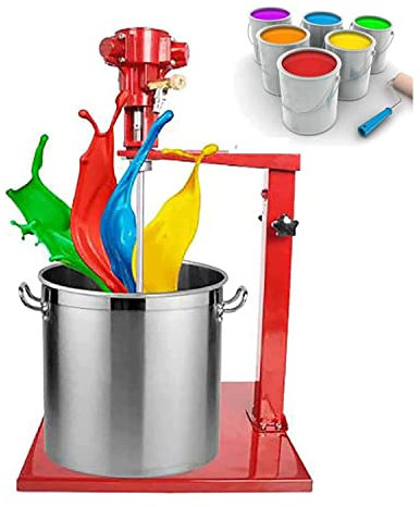 Pneumatische Farbmischermaschine, automatisch anhebende Farbrührmaschine, Rührwerk für flüssige Beschichtung aus Edelstahl, Durchmesser 10 cm, 1500–2600 U/min, zum Rühren von Farbe, Mischfutter, Gips