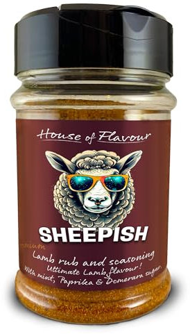 BBQ Meat Rub Seasoning For Lamb with Mint & Smoked Paprika By House of Flavour | Gluten-Free, No Preservatives | Ideal for Leg, Chops, Mince, Shoulder