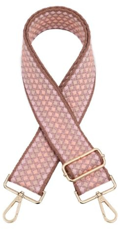 Whakano Taschengurt Breit Taschen 5CM,Verstellbarer Schultergurt,Taschengurte Zum Wechseln,Längenverstellbarer 75-130cm Schulterriemen,DIY Zubehör für Tasche,Crossbody-Taschengurte,Rosa