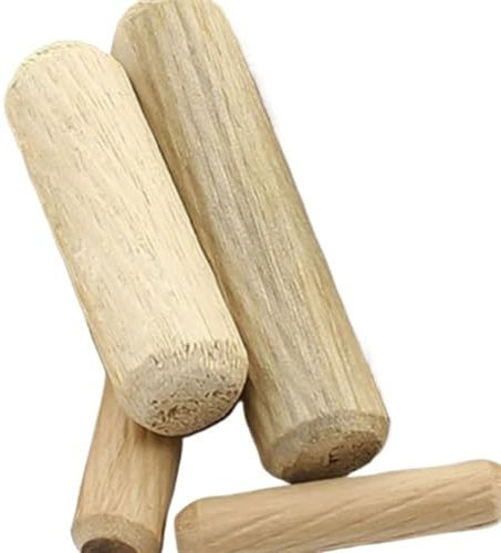 M6/M8*L mm Holzdübel, Schrank, Schublade, rund, geriffelt, Holz, Handwerk, Dübelstifte, Stangen-Set, Möbelbeschlag, Holzdübelstifte, 100 Stück (Size : M8 x 40mm)