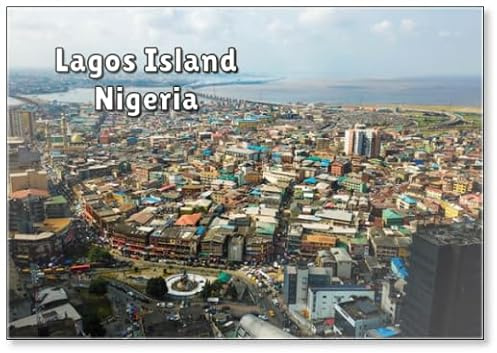 Kühlschrankmagnet, Landschaftsansicht der Insel Lagos, Nigeria