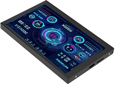 Monitor Dati CPU PC IPS USB C TYPE C da 5 Pollici con Display Mini ITX, velocità di Utilizzo della CPU GPU RAM, velocità di Rete, Data e Ora, Volume, Previsioni del Tempo,