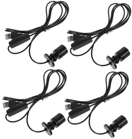 Housoutil Usb-innenstrahler für Schmuckvitrinen und Aquarien 4 Stück Dimmbare Ministrahler