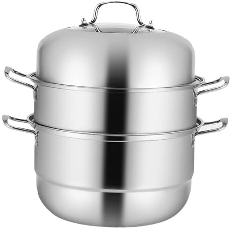 OKUMEYR 1pieza Olla Inoxidable De Vaporera Para Cocinar Al Vapor y Para Inducción y Gas
