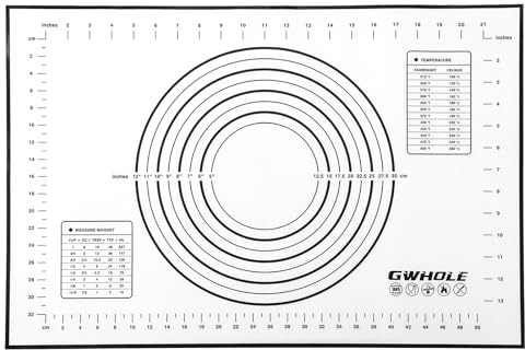 GWHOLE Backmatte Silikon 40x60cm - Silikonmatte Küche Antihaft - BPA-Frei Backunterlage für Teig ausrollen & Backen, Schwarz