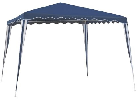 Carpa Cenador Gazebo Desmontable 3 x 3 m Azul | con Tubos de Acero de Alta resistencia, Protección UV, Poliéster 140gr/m2 resistente Lluvia| para Playa, Camping, Jardín, Patio, Terraza, Exteriores