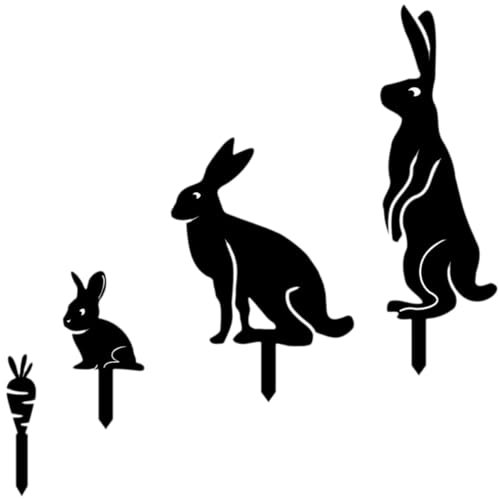 BESPORTBLE Ostern Stakes 4 Stück Yard Zeichen Stake Für Outdoor Garten Dekorationen Hof