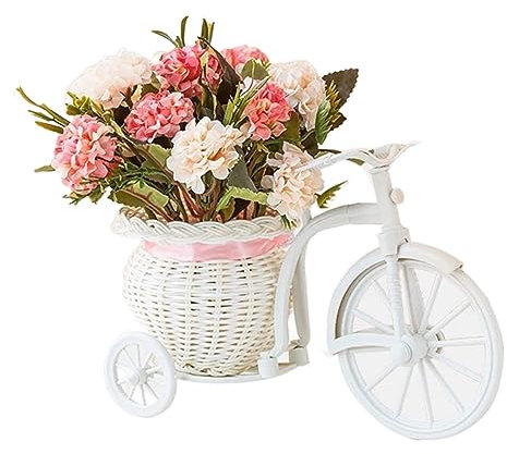 LYLXSF Flores Artificiales Flores Falsas Flores Artificiales, Flores Artificiales con Carro de Flores para Ramos de Bricolaje, centros de Mesa, arreglos de mesas de Fiesta, Decoraciones