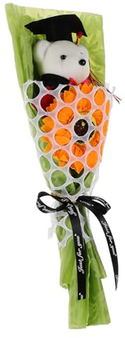 CLISPEED Ramo De Flores De Graduación Oso De Peluche Ramo De Girasoles Artificiales para Celebraciones Adorno Único y Elegante para Banquetes De Graduación Memorativo para