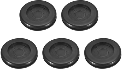 QUARKZMAN 5pz Occhielli in Gomma 30mm Foro di Perforazione, Guarnizione Anello per Tappi Fori a Doppia Faccia ID 25mm Passacavi Scrivania per Protezione dei Cavi Firewall, Nero