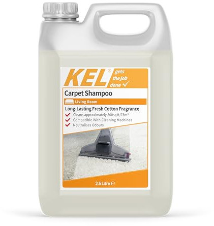 KEL - Carpet Shampoo - Deep Clean Carpet, Fabric & Upholstery Detergent | Stain & Odour Remover - 2.5 Litre