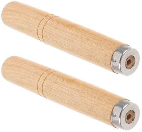JOINPAYA Manico Padella in Legno Massello 2 Pezzi Design Resistente al Calore Compatibile Universalmente per Pentole e Padelle in Cucina Domestica e Ristorante