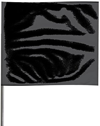 Presco 21 in. Steel Wire Staff Marking Flags [2.5 in. x 3 in. Flag]: 2 in. x 21 in. (Black) / 12-Flags