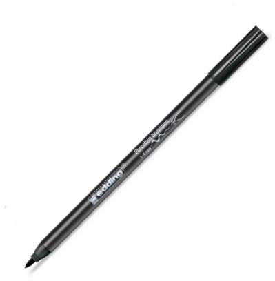 Edding 4200 Porcelain Brush Pen Oven Bake Marker Set Ceramics, Porcelain, Glass (Black 001)