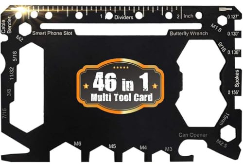 Bascuda Stainless Steel 46-in-1 Card Size Gadget Wallet Multitool