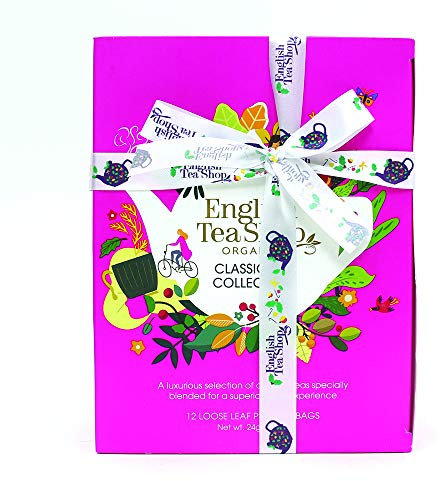 English Tea Shop - Coffret thés et infusions biologiques - 12 sachets pyramides - Sélection Dégustation - Cadeau thé