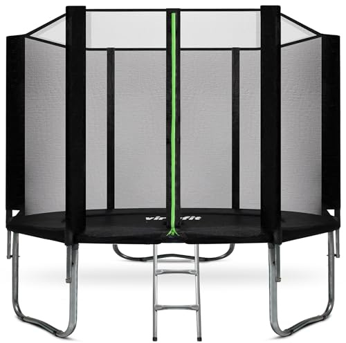 VirtuFit Trampolin mit Sicherheitsnetz - Schwarz - 305 cm