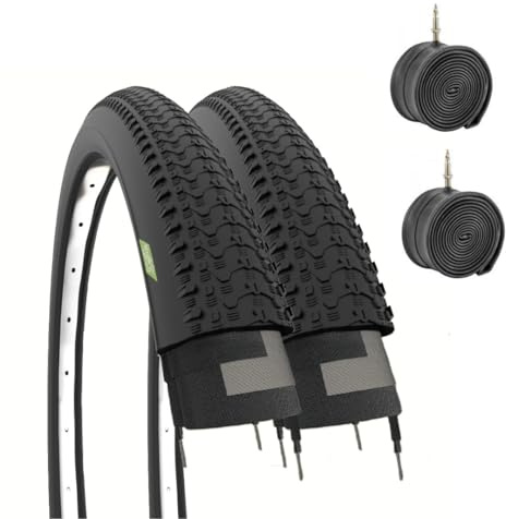 2 COPERTONI 26 X 1.95 (50-559) + CAMERE D'ARIA PNEUMATICI NERI MOUNTAIN BIKE BICI BICICLETTA MTB
