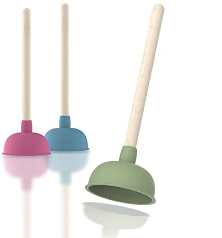 EISL Grün Bunter Pömpel, farbige Saugglocke für verstopfte Toilette, Abfluss, Waschbecken, Dusche, WC-Pümpel zur chemielosen Reinigung, Abflussreiniger bei Verstopfung, BZ003