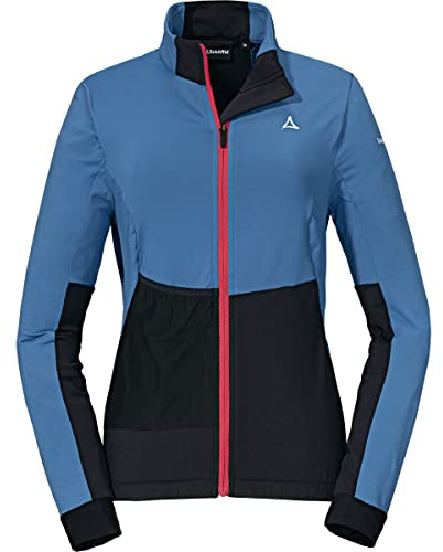 Schöffel Damen Fleece Jacket Iurreta L, Fahrradjacke mit 4D BODY MAPPING, schnelltrocknender Materialmix mit Fleece und Stretch, mit Taschen