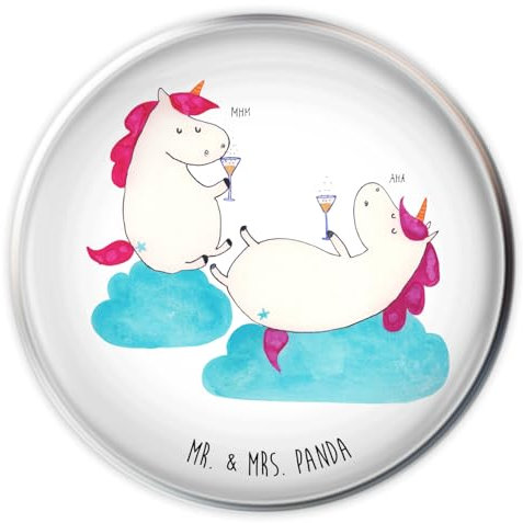 Mr. & Mrs. Panda Waschbecken Stöpsel Einhorn Sekt - Geschenk, Abflussstopfen, Unicorn, waschtischstöpsel, Mädelsabend, Beste, Ablaufgarnitur, Korken, Party, Einhörner, Abfluss Stopfen