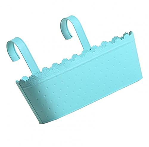 ZAANU Hängende Pflanzgefäße, Bunte hängende Pflanzgefäße, große Metall-Eisen-Blumentöpfe mit Haken, Wandmontage-Pflanzkorb für Zuhause, Balkon, Garten, Innendekoration, hängender Blument