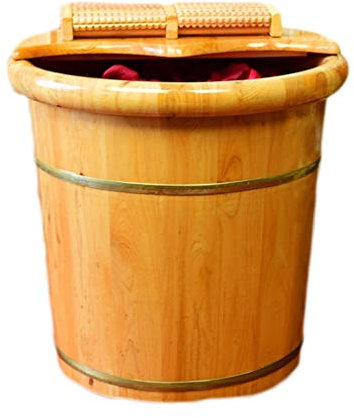 SilteD Eimer für Fußbad, Sauna-Zubehör, Sauna-Eimer, Wassereimer, handgefertigte Fußbadewannen aus Holz, Fußentspannungsfass Present