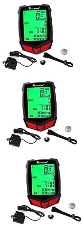 BESPORTBLE 3 Stück 20 LCD Digitale Stoppuhr Automatisches Fahrrad Tacho Fahrradcomputer-Monitor Tacho Für Fahrrad MTB Fahrrad Stoppuhr Rechner Fahrradcomputer Mit 20 Funktionen Gerät