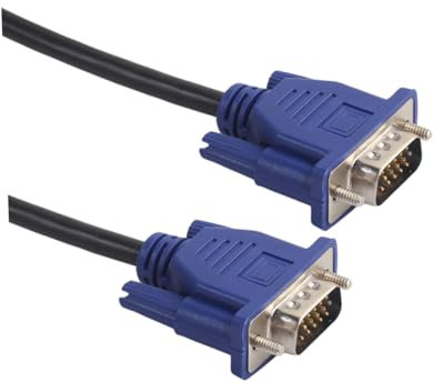 BESTonZON Vga Metri Maschio-maschio Per Monitor Proiettore e Pc Risoluzioni Con Nuclei Ferrite Per Riduzione Rumore e