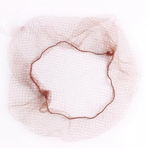 Yurosiay 100 Stück Unsichtbare Haarnetze aus Nylon Elastisches Haarnetz Dutt Perückennetz Wiederverwendbare Haar Netze Mesh für Frauen Mädchen Haarknoten Herstellung Ballett Tänze Rot-Braun 100 Stück