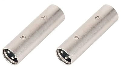 VANDESAIL XLR Gender Changer, 3 Pin XLR Adapter Coupler Male to Male 2 Pack