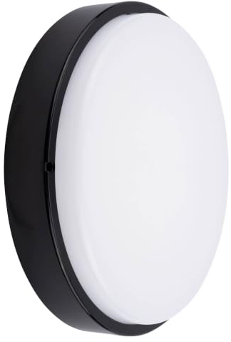 Ledvion LED Deckenleuchte IP65 24W 220-240V 2400Lm CCT schwarz | Robuste Wand- oder Deckenleuchte für Gang Keller Garage oder geschützten Außenbereich