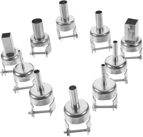 JEWEDECO 10-teiliges Heißluft-lötspitzen-set Universaldüsen Für 850/952/852 Heißluftzubehör Für Lötstationen