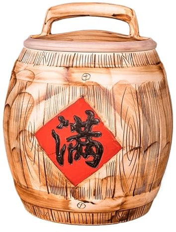 MJMLUCK Rice Storage Container with Lid 5KG/10KG/15KG/25KG Ceramic Rice Bucket Sealed Rice Bin Rice Storage Box Cereal Rice Dispenser for Kitchen(5KG) (One Color 15KG)