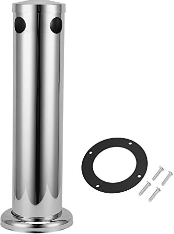ANKROYU Torre de cerveza, columna de cerveza de acero inoxidable, recipiente dispensador de bebidas inoxidable, dispensador de grifo de cerveza, torre de grifo de cerveza para