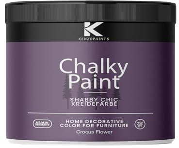 Contura KenzoPaints Kreidefarbe Möbel Farbe 250ml. Trend Farbtöne 2025 Möbellack Holz- Lack Shabby Chic Matt (Crocus Flower, 250ml.)